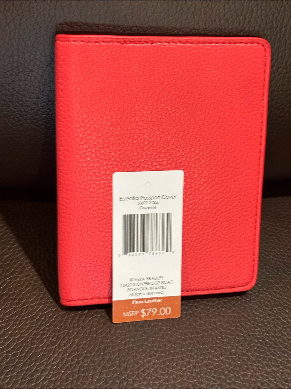 Vera Bradley Cayenne Red Passport Cover
